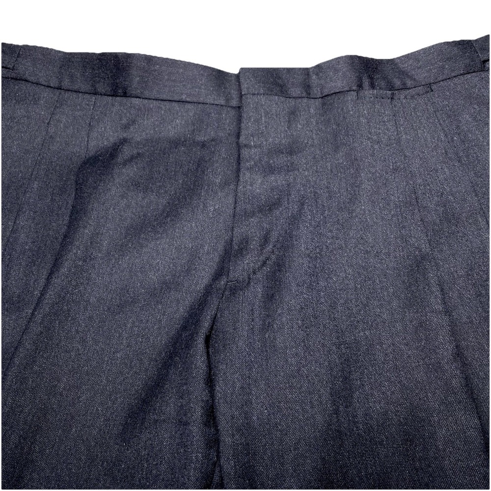 Lardini Stretch Wool Trousers 52 (34x31) Tapered Pleated Adjusters Dark Navy